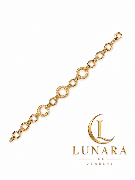 ✨ Golden Halo Link Bracelet
