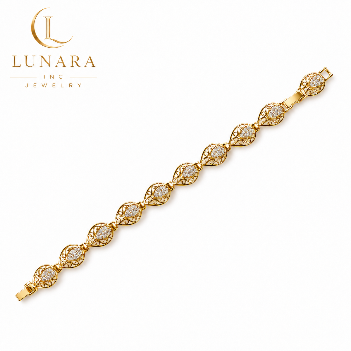Lunara Filigree Crystal Bracelet