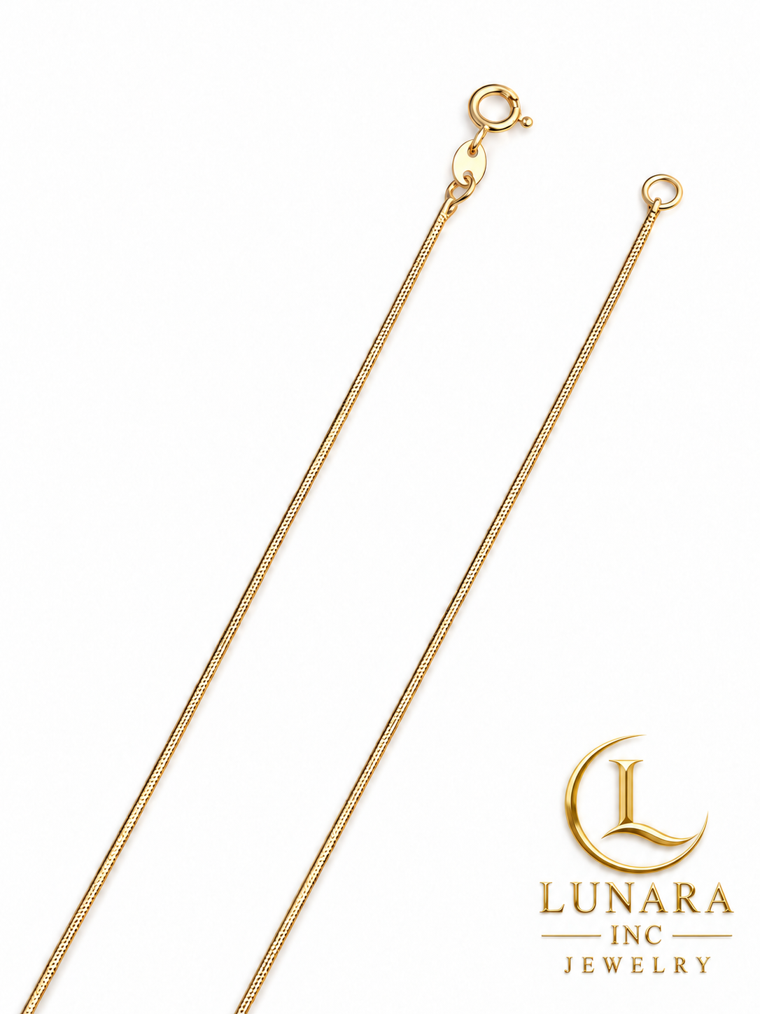 Delicate Round Gold-Tone Chain – 18”