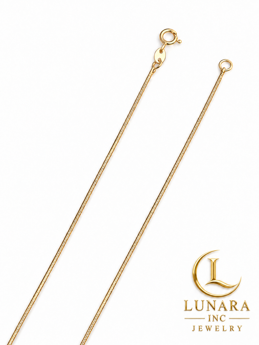 Delicate Round Gold-Tone Chain – 18”