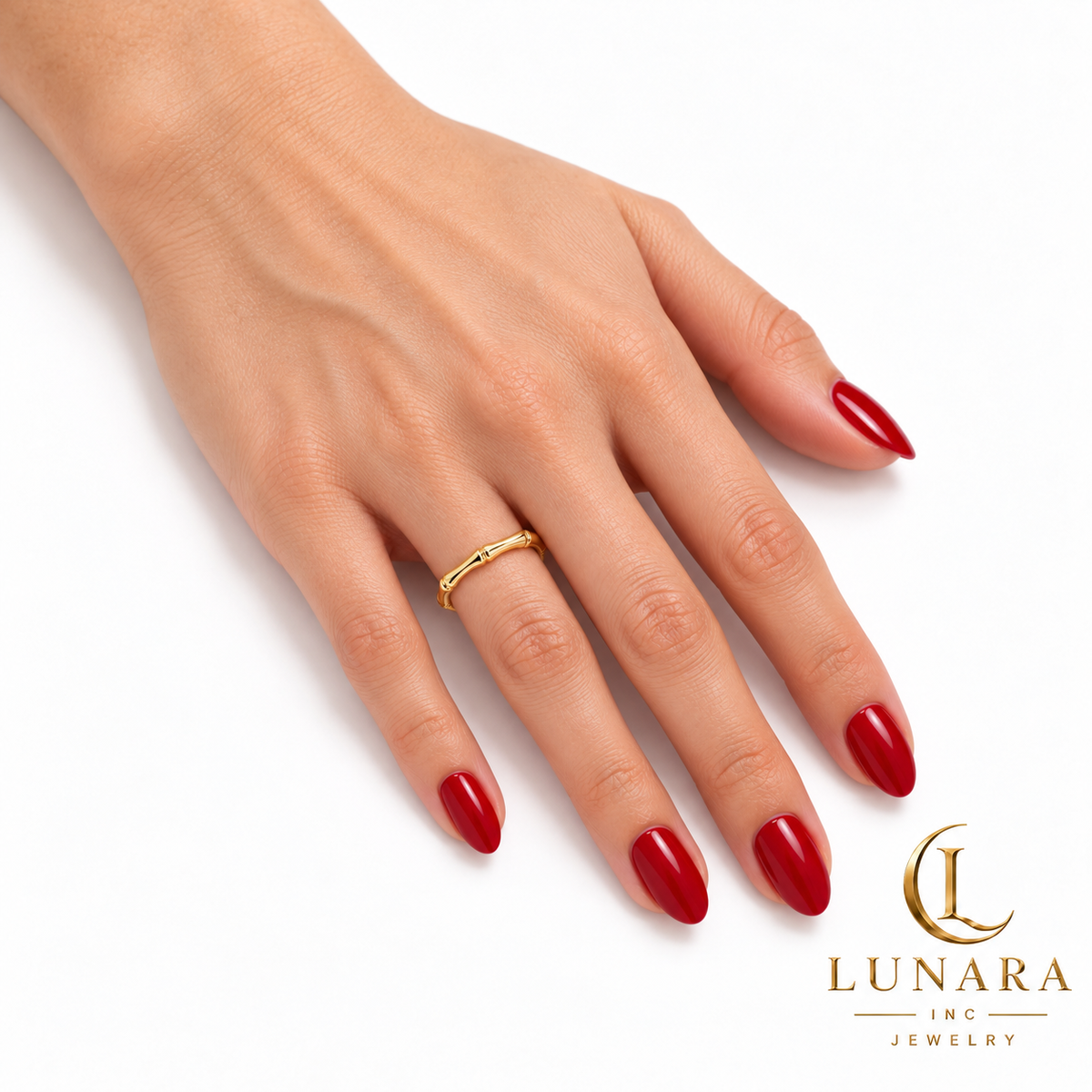 Golden Bamboo Ring
