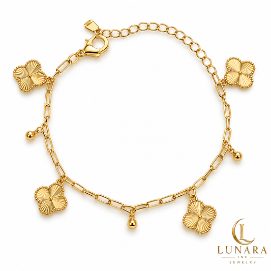 Radiant Floral Charm Bracelet