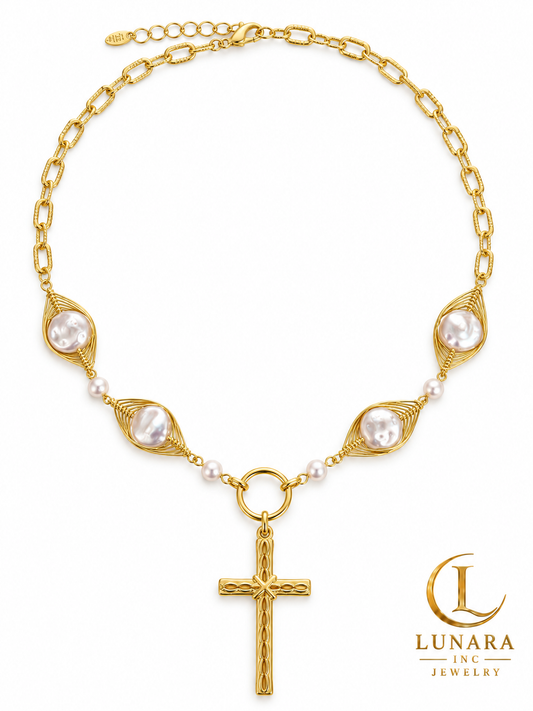 Graceful Pearl & Cross Chain