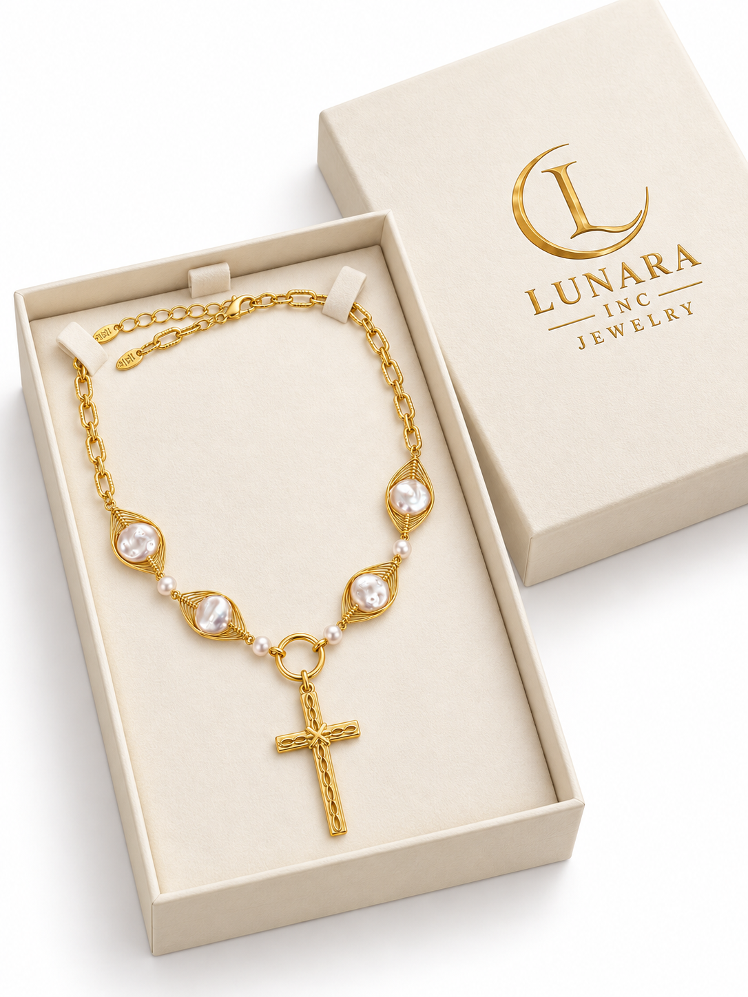 Graceful Pearl & Cross Chain