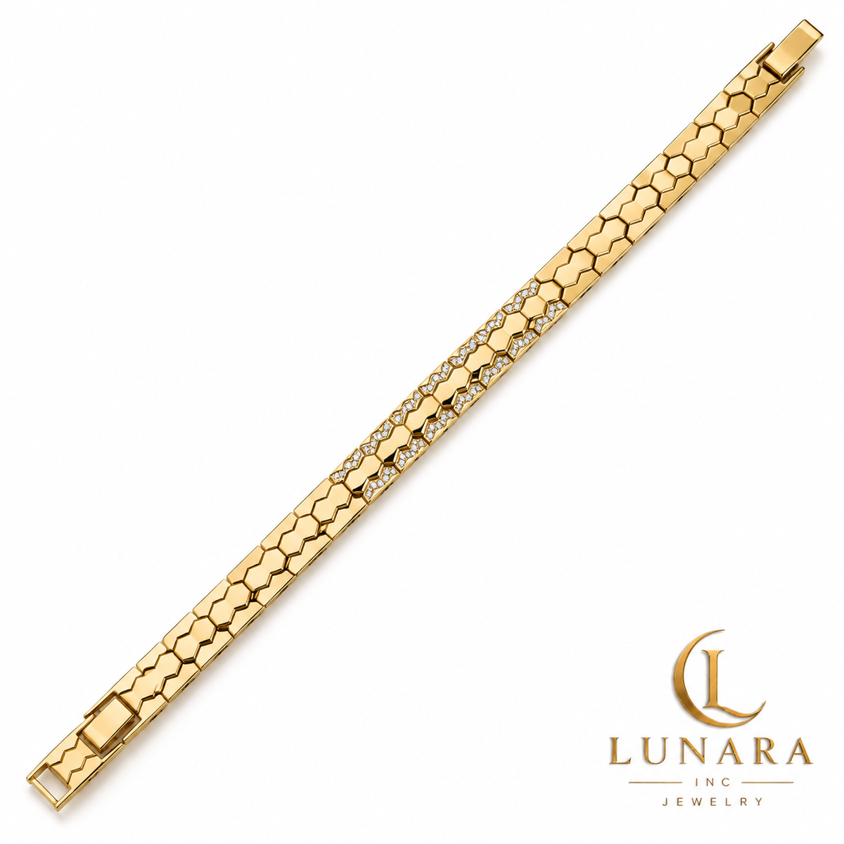 Golden Geometric Sparkle Bracelet
