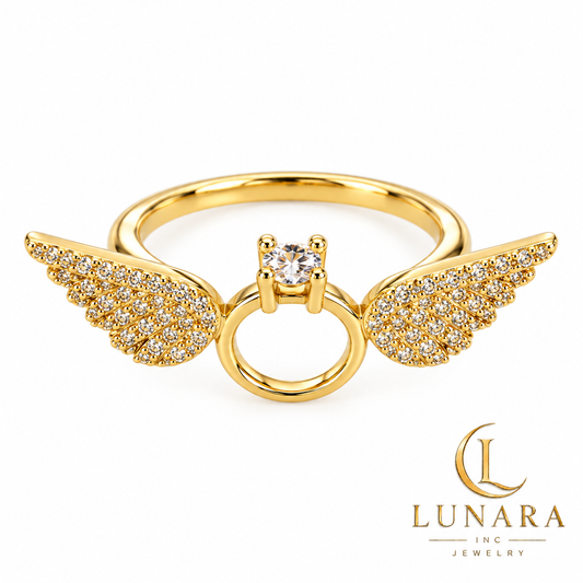 Angel Wings Ring – 14K Gold-Tone