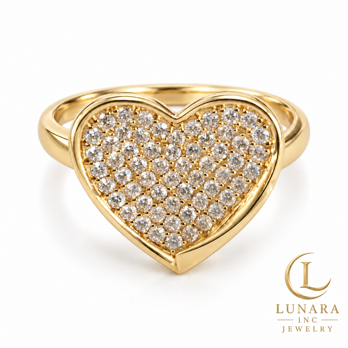 Radiant Love Pavé Heart Ring