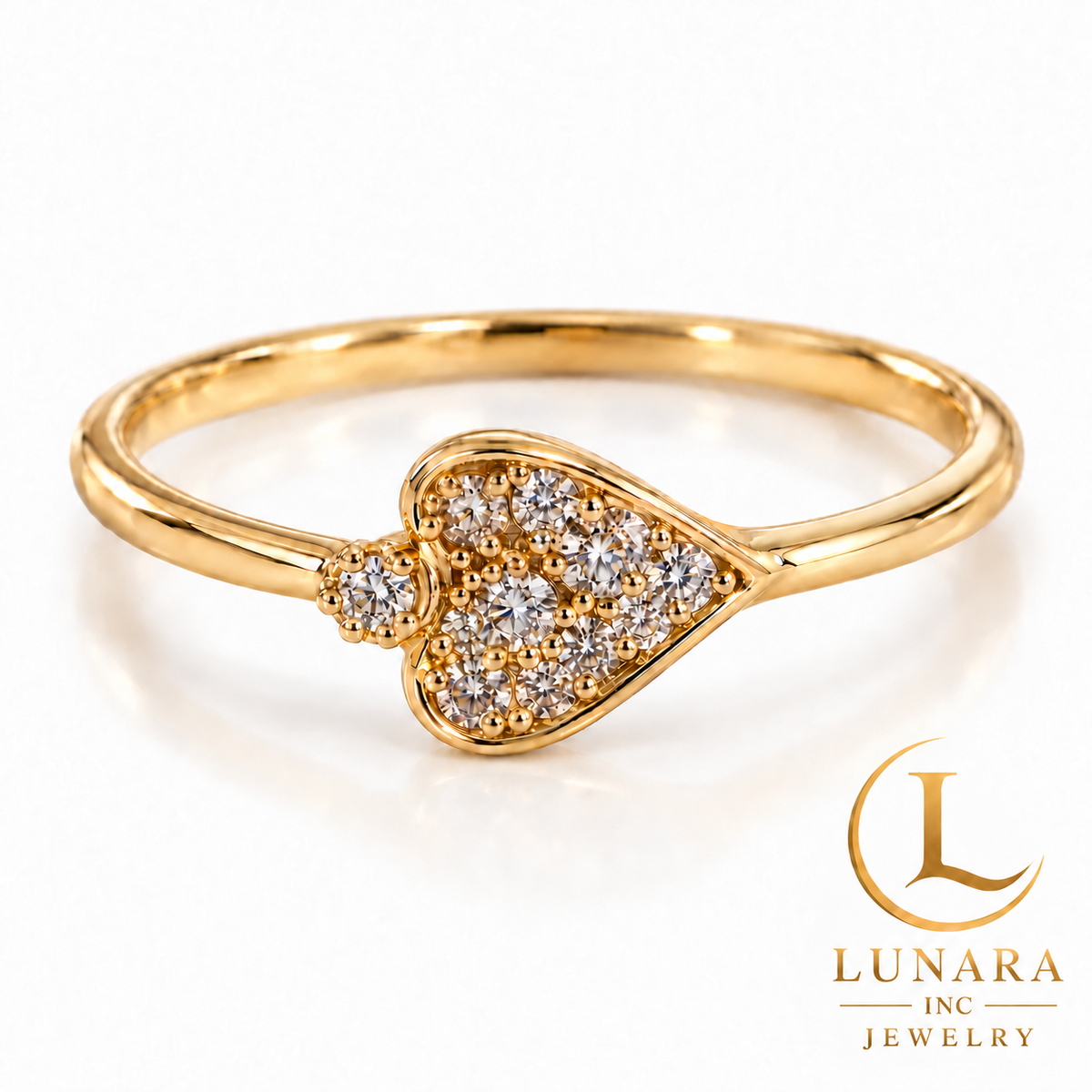 Sweet Sparkle Sideways Heart Ring