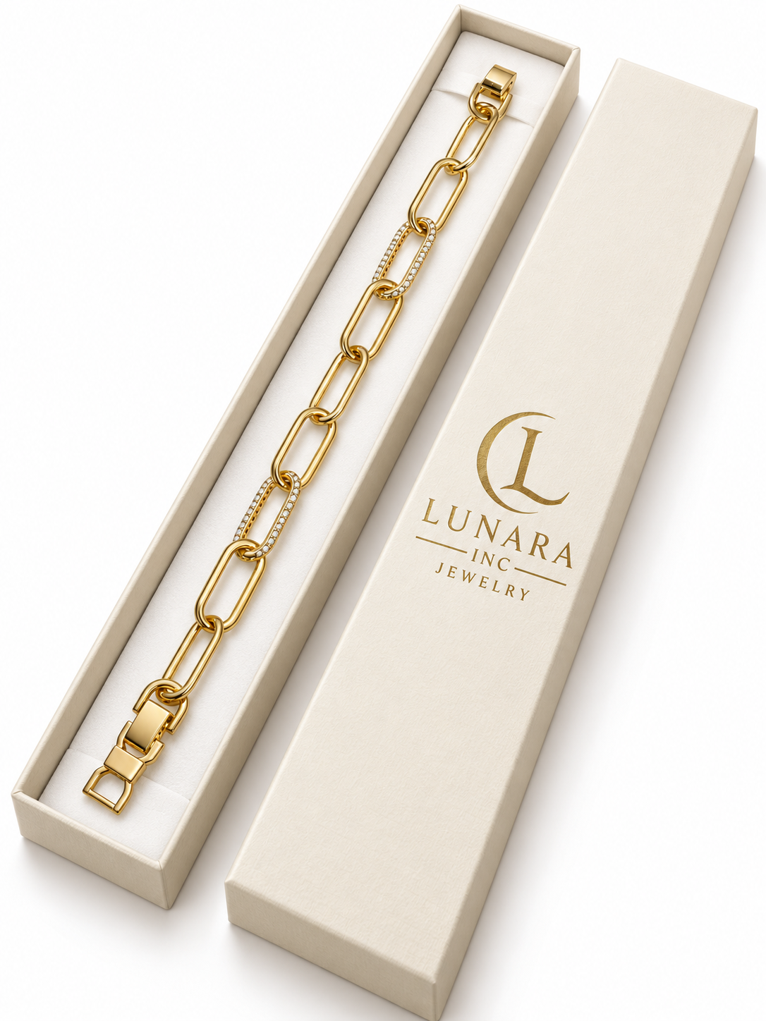 Golden Radiance Paperclip Bracelet