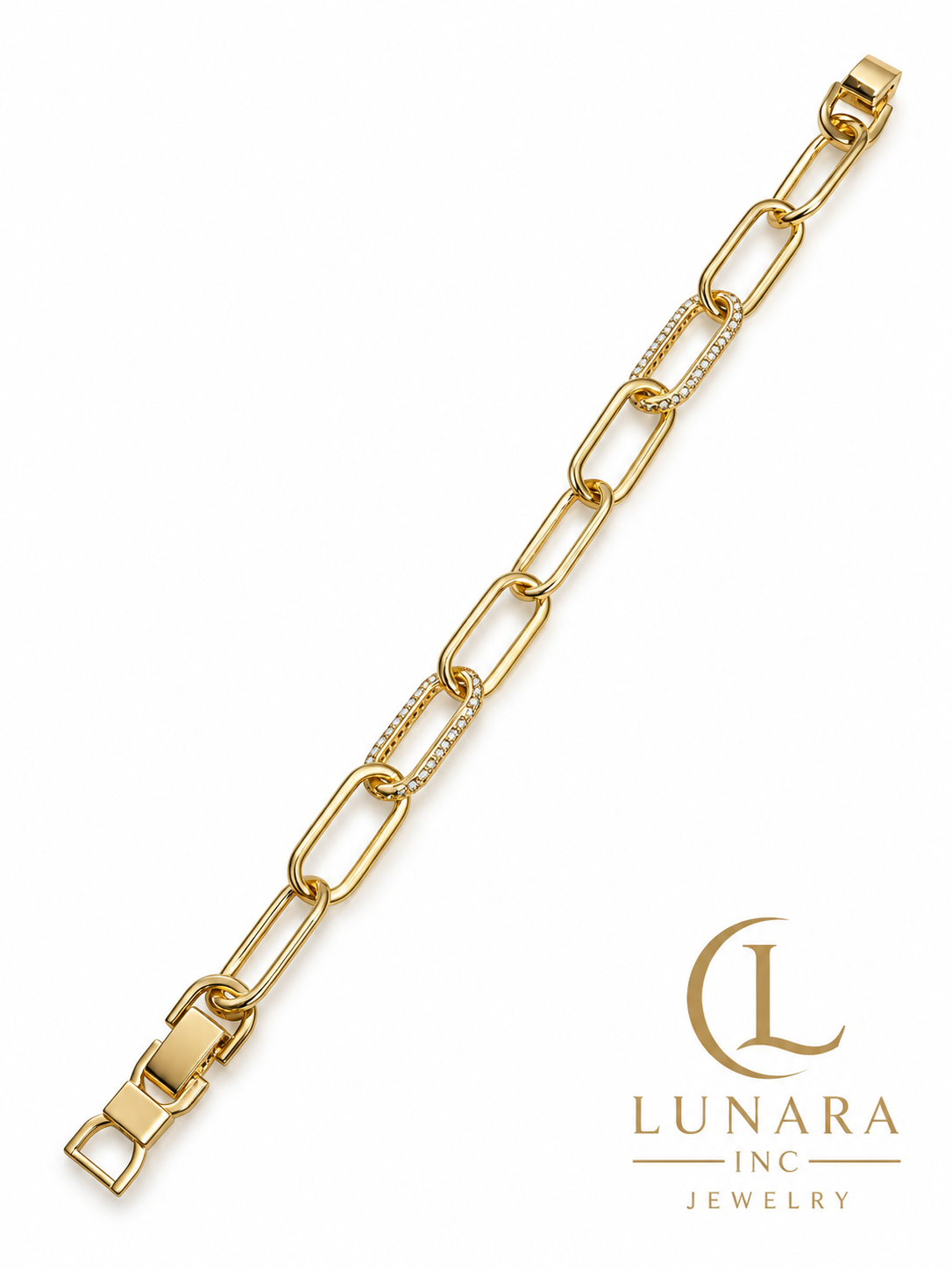 Golden Radiance Paperclip Bracelet