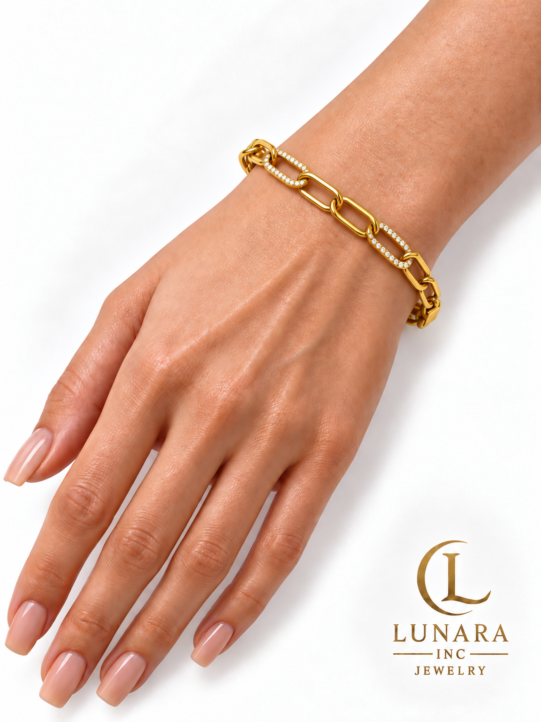 Golden Radiance Paperclip Bracelet