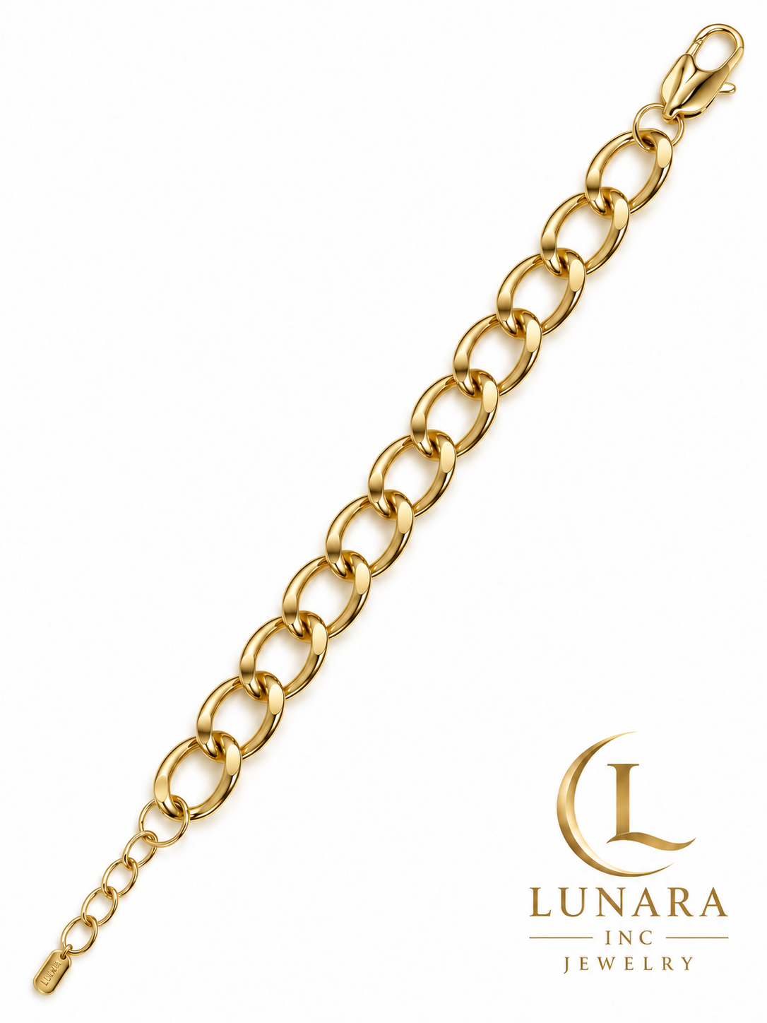 Bold Elegance Oval Link Bracelet