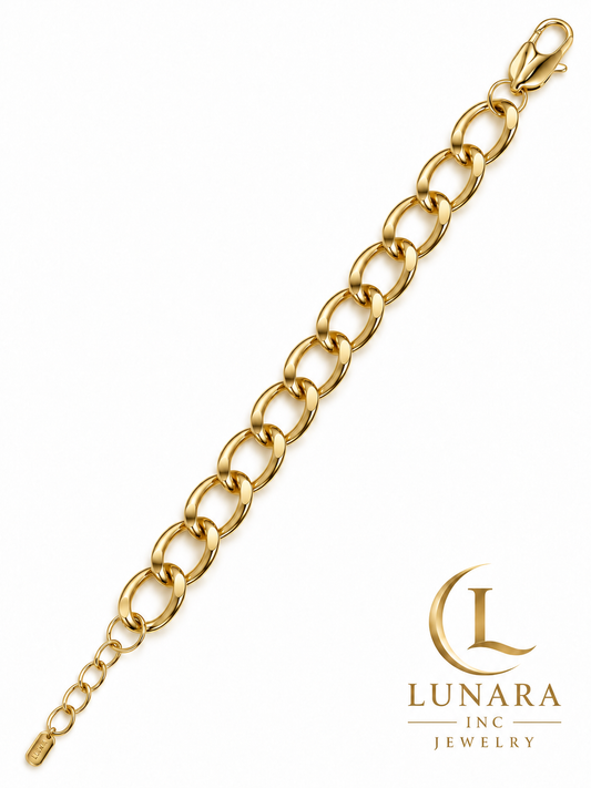 Bold Elegance Oval Link Bracelet