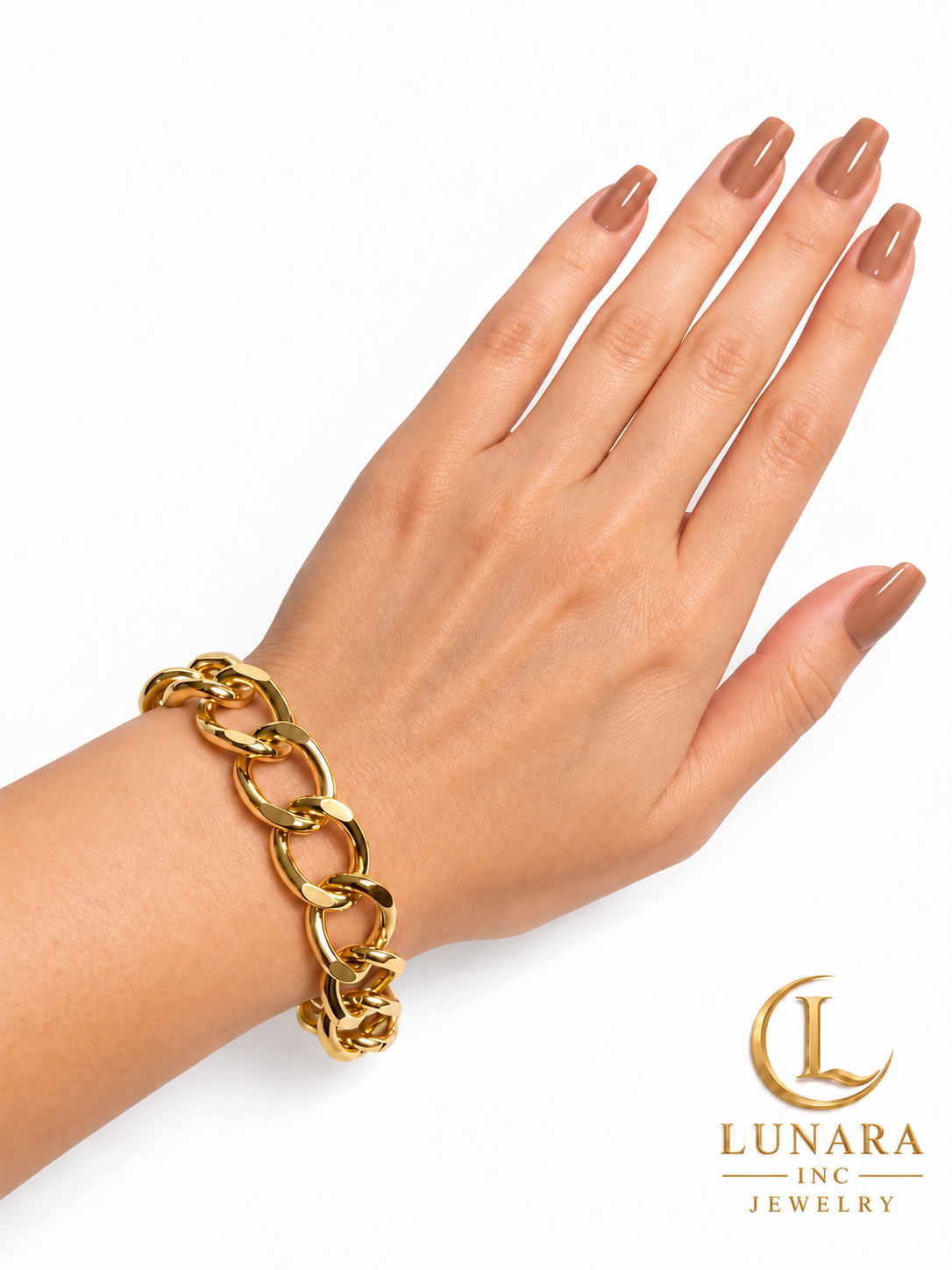Bold Elegance Oval Link Bracelet