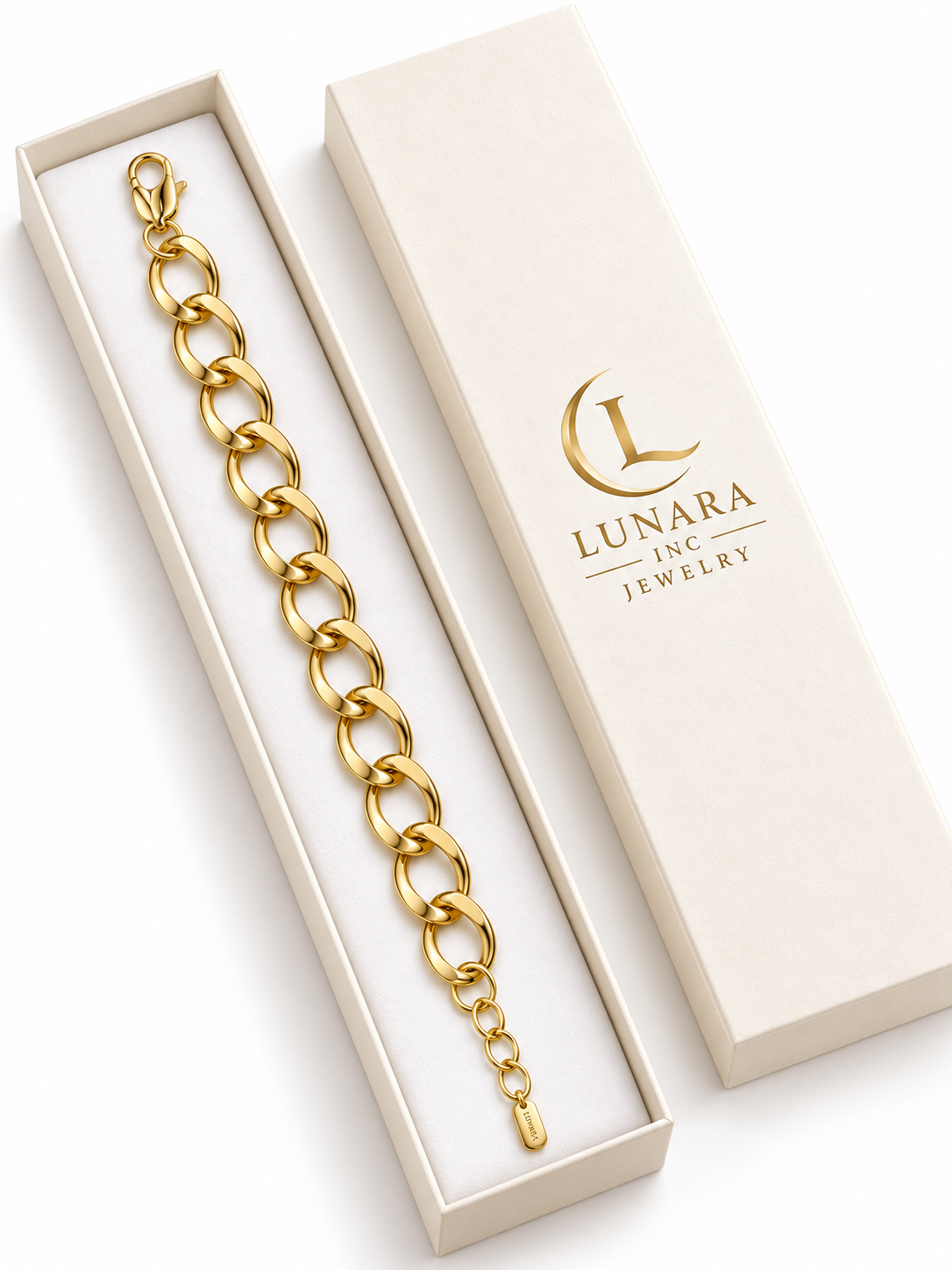 Bold Elegance Oval Link Bracelet
