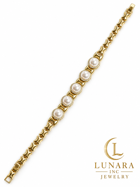 Pearl Radiance Gold-Tone Bracelet