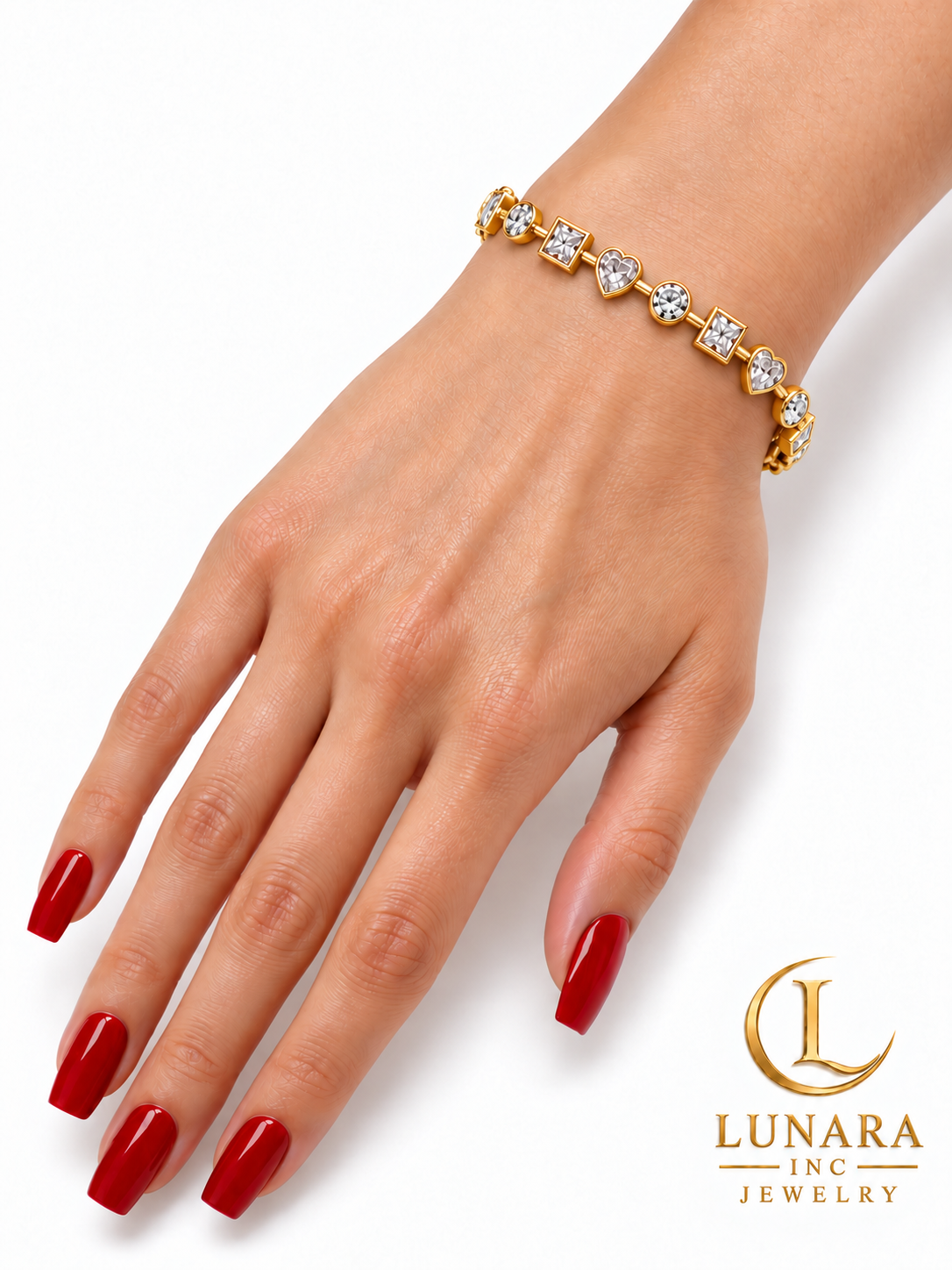 Crystal Harmony Gold-Tone Bracelet