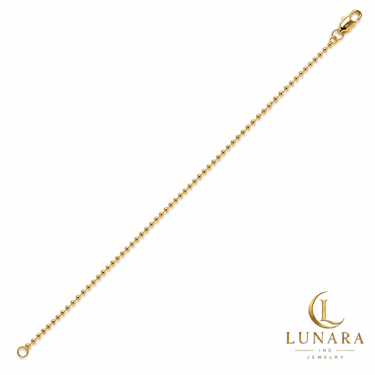 Lunara Delicate Gold-Tone Ball Chain Bracelet
