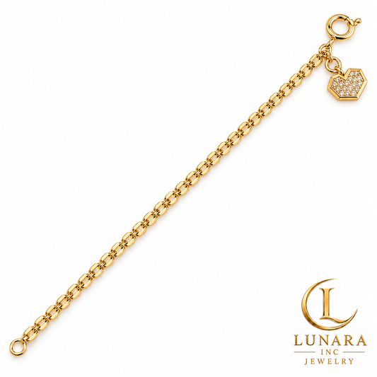 Heart Crystal Charm Bracelet