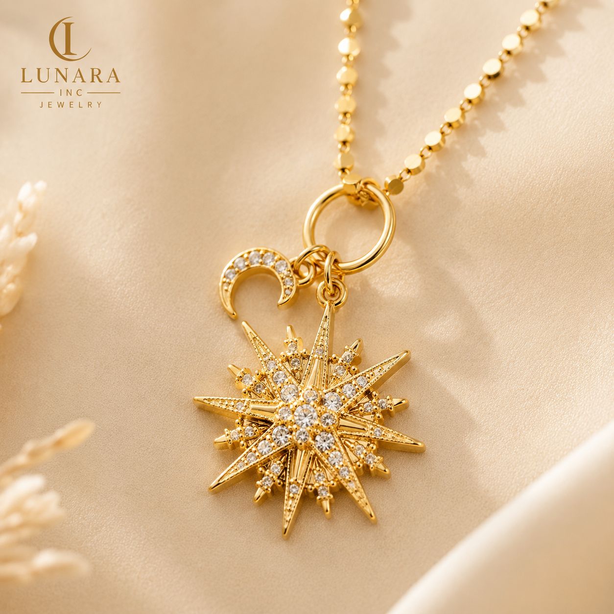 Lunara Celestial Moon & Star Necklace