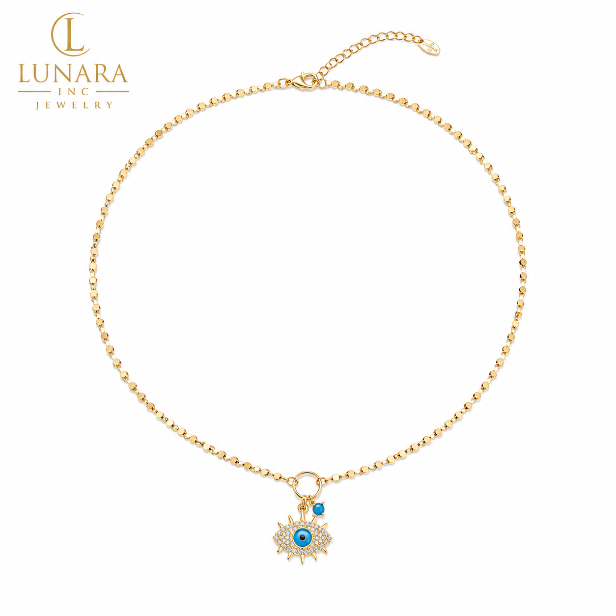 Lunara Blue Evil Eye Necklace