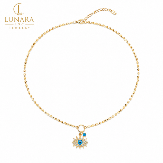 Lunara Blue Evil Eye Necklace