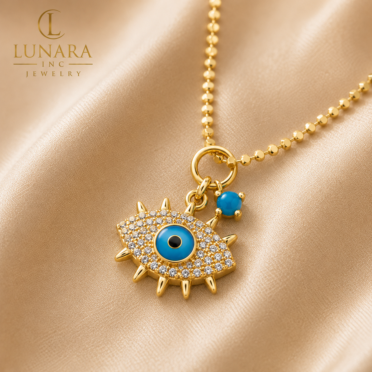 Lunara Blue Evil Eye Necklace
