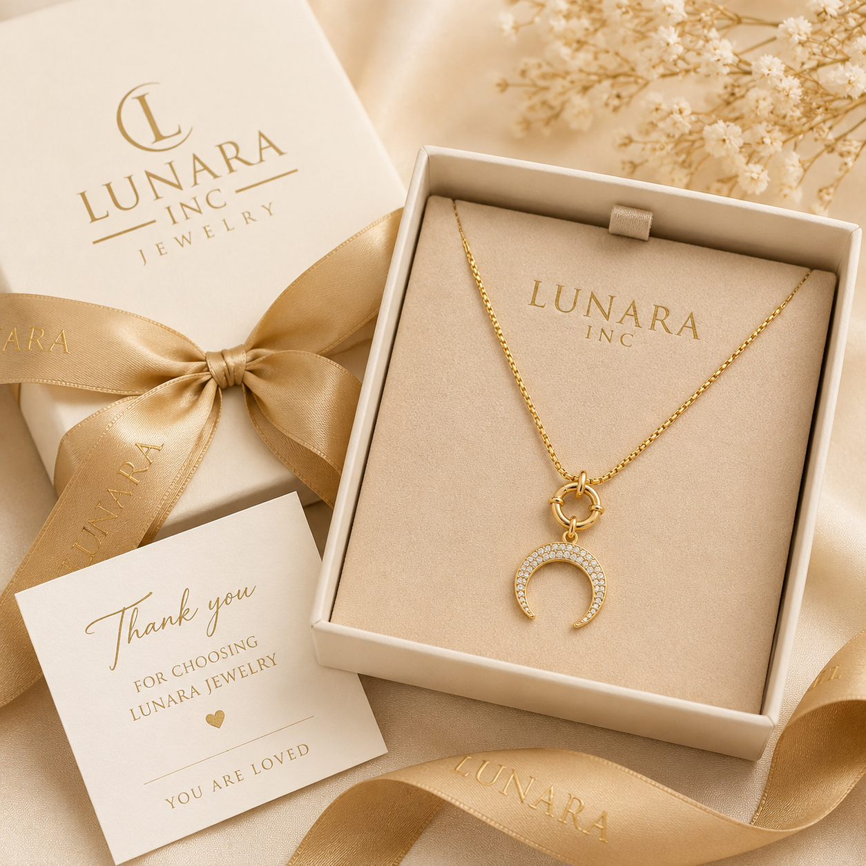 Lunara Crescent Moon Necklace