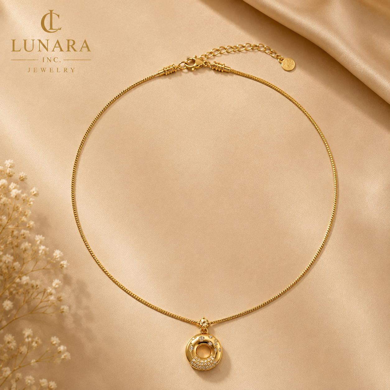 Lunara Infinity Circle Necklace