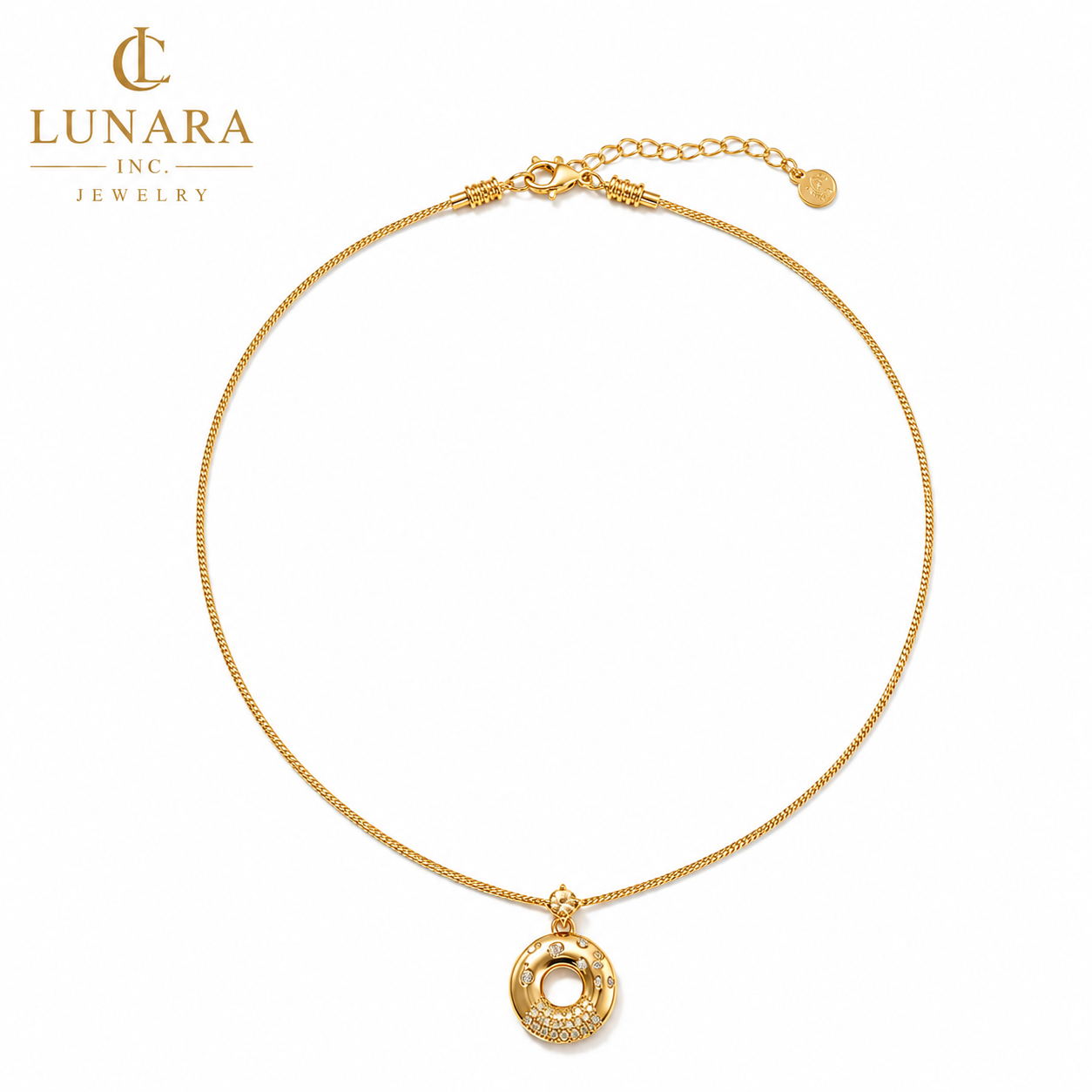 Lunara Infinity Circle Necklace