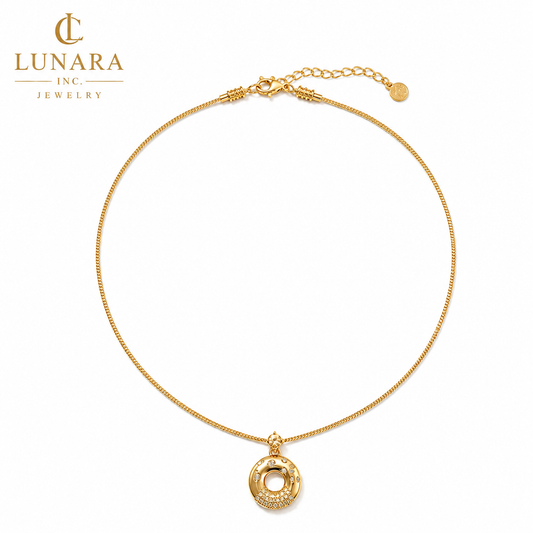 Lunara Infinity Circle Necklace