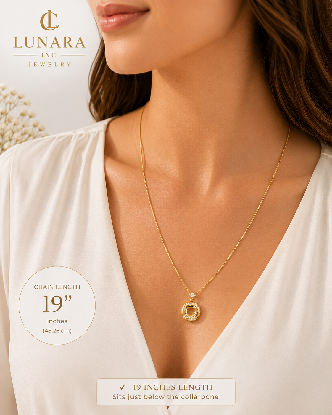 Lunara Infinity Circle Necklace