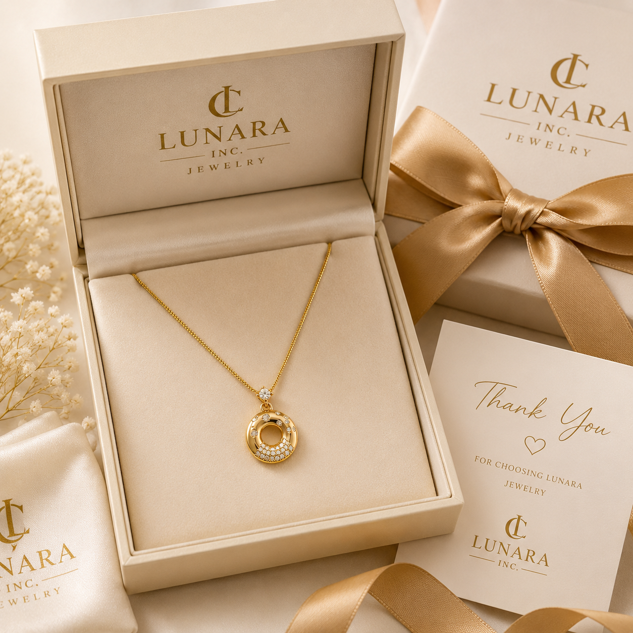 Lunara Infinity Circle Necklace