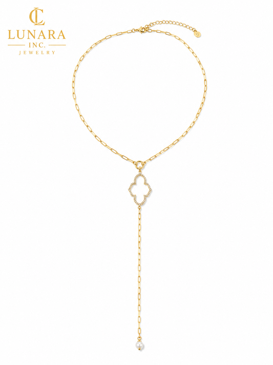 Lunara Clover Drop Necklace
