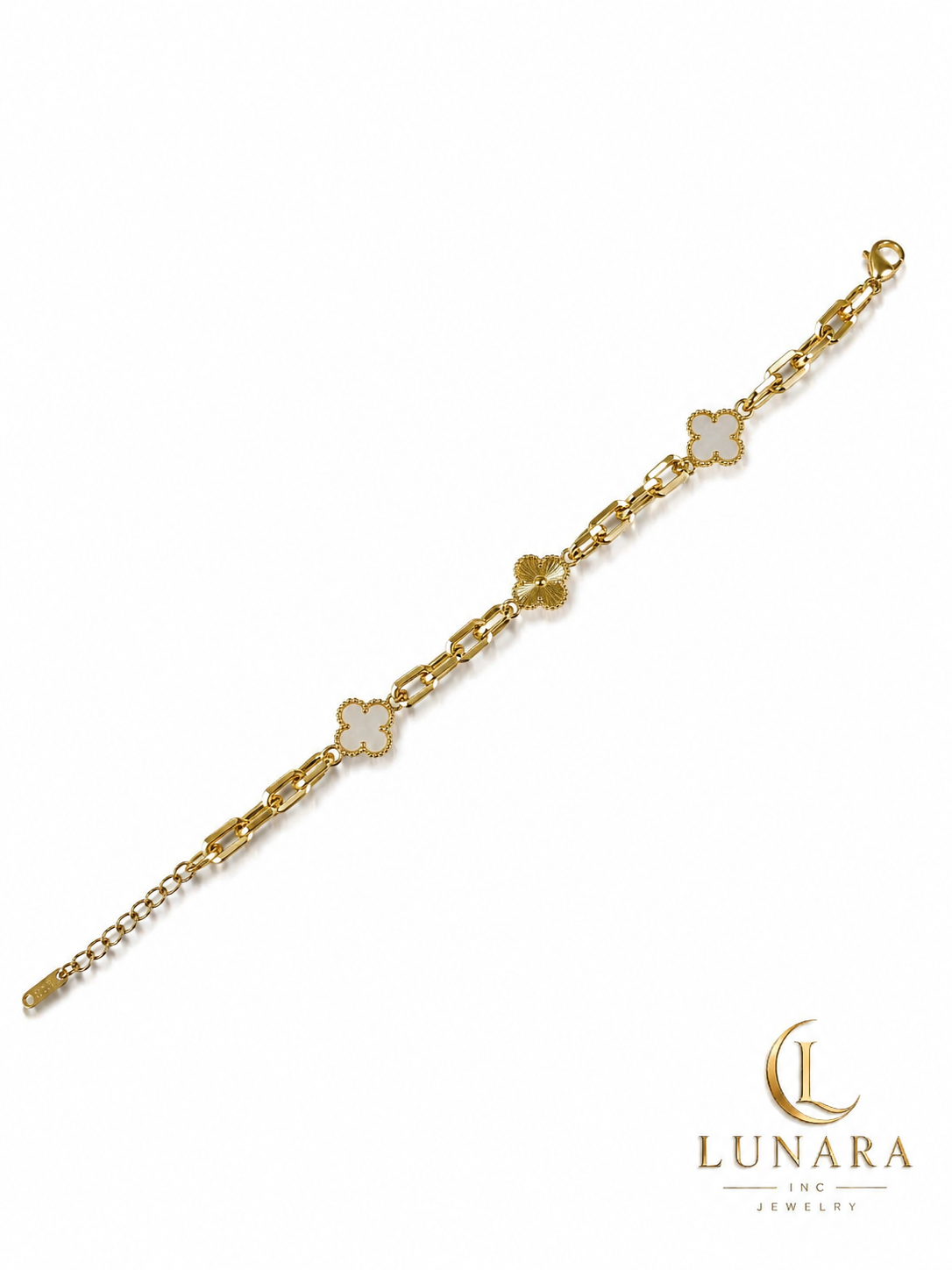 Lunara Clover Charm Bracelet
