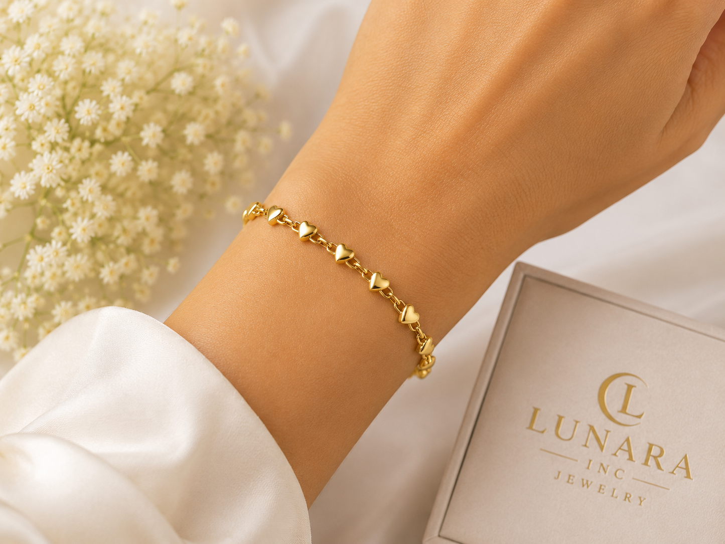 Golden Hearts Bracelet