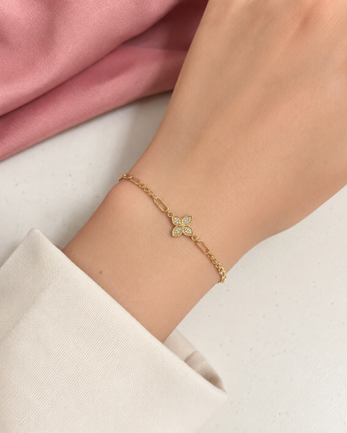 Lunara Clover Charm Bracelet