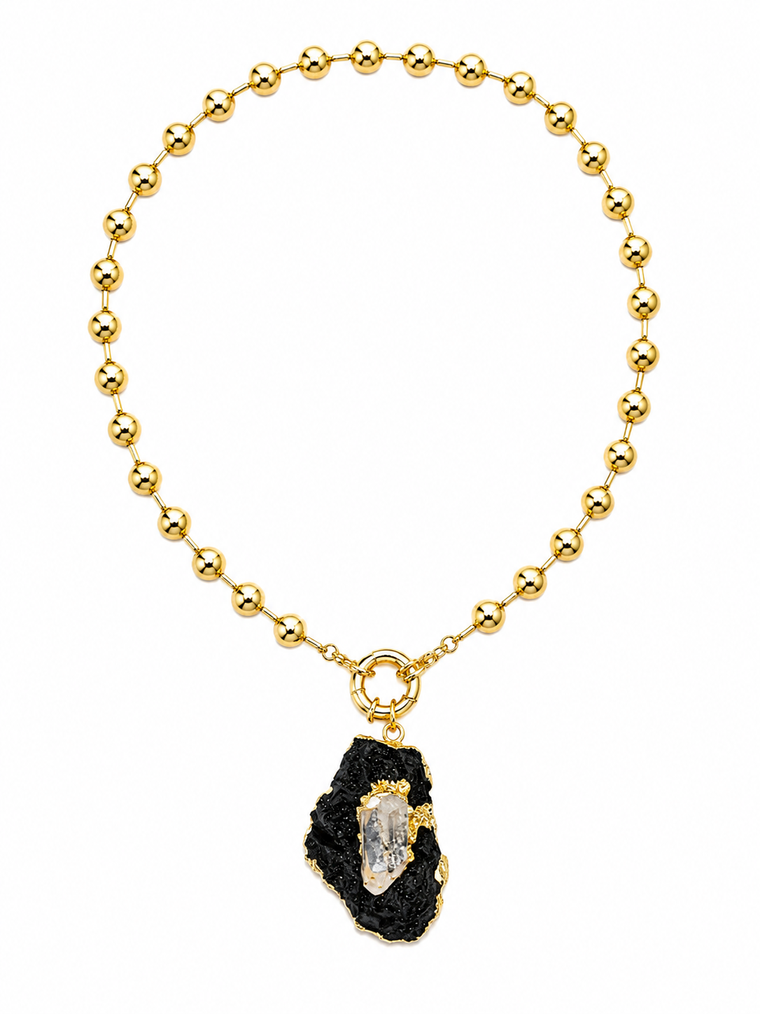 🖤 Lunara Natural Black Tourmaline Statement Necklace