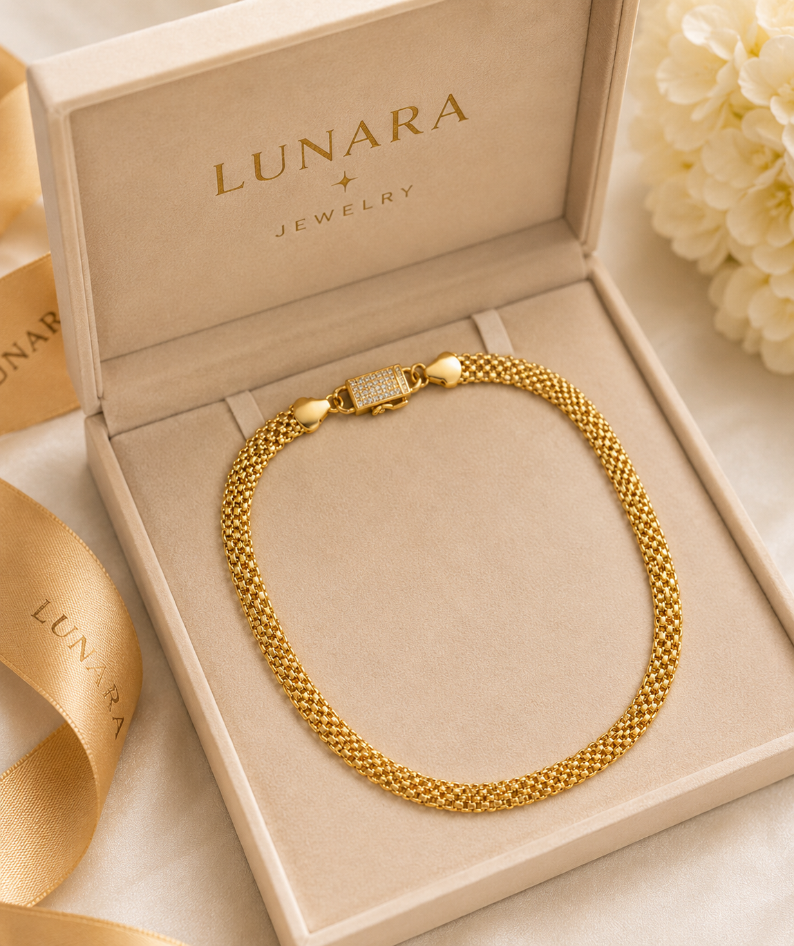 ✨ Lunara Royal Mesh Choker Necklace