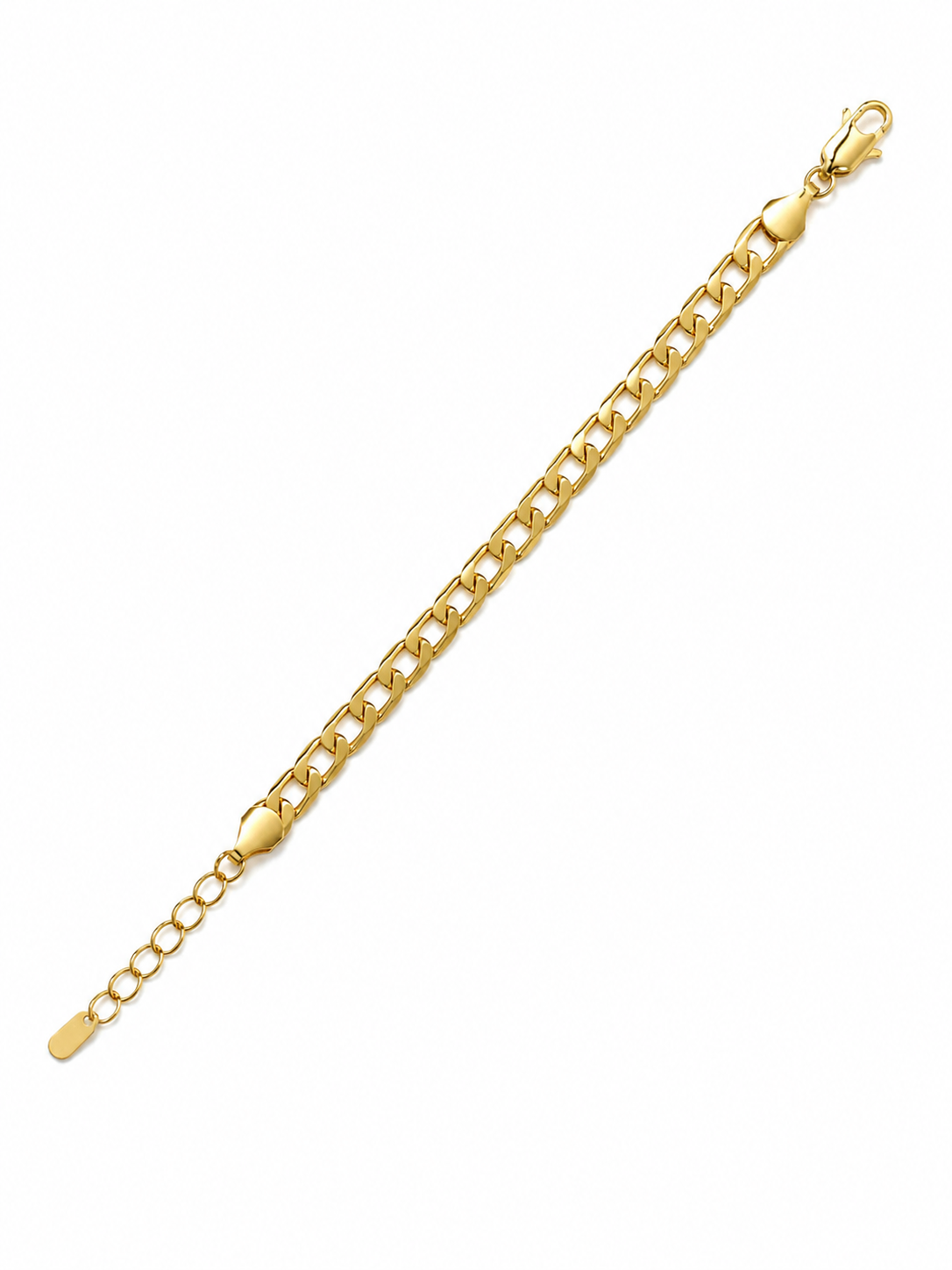 Lunara Flat Cuban Link Gold Bracelet