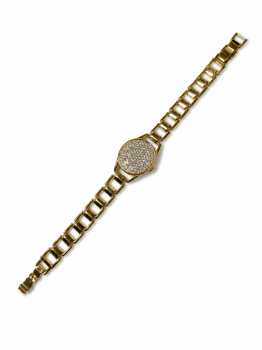 ✨ Golden Crystal Time Bracelet