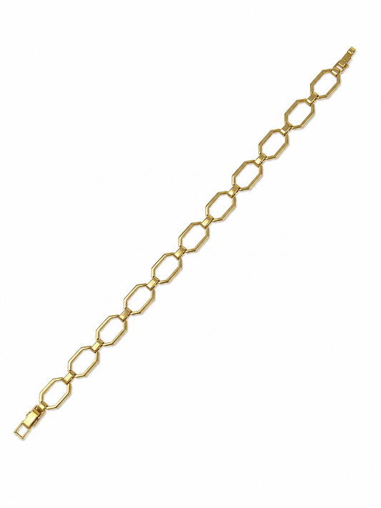 ✨ Golden Hex Link Bracelet
