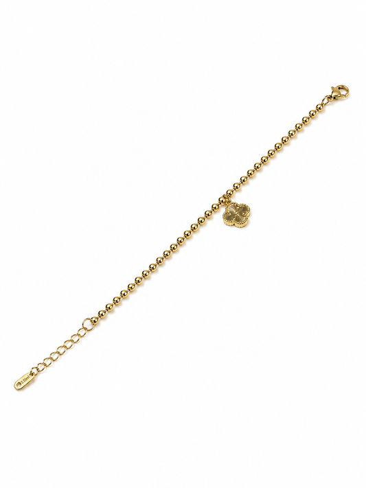 ✨ Golden Clover Bead Bracelet