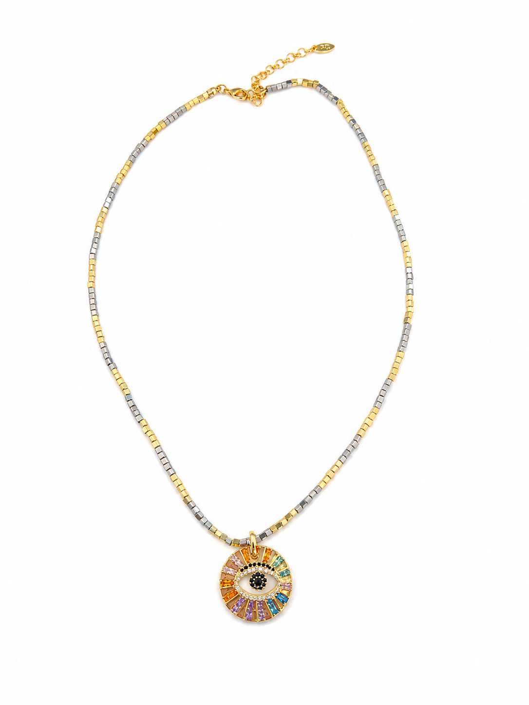 Lunara Rainbow Evil Eye Necklace