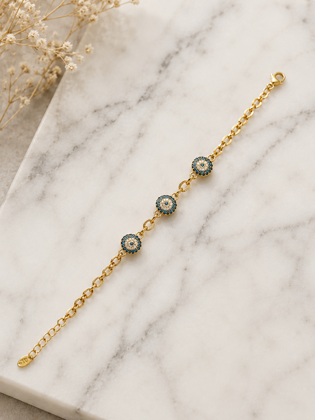 ✨ Lunara Triple Evil Eye Bracelet