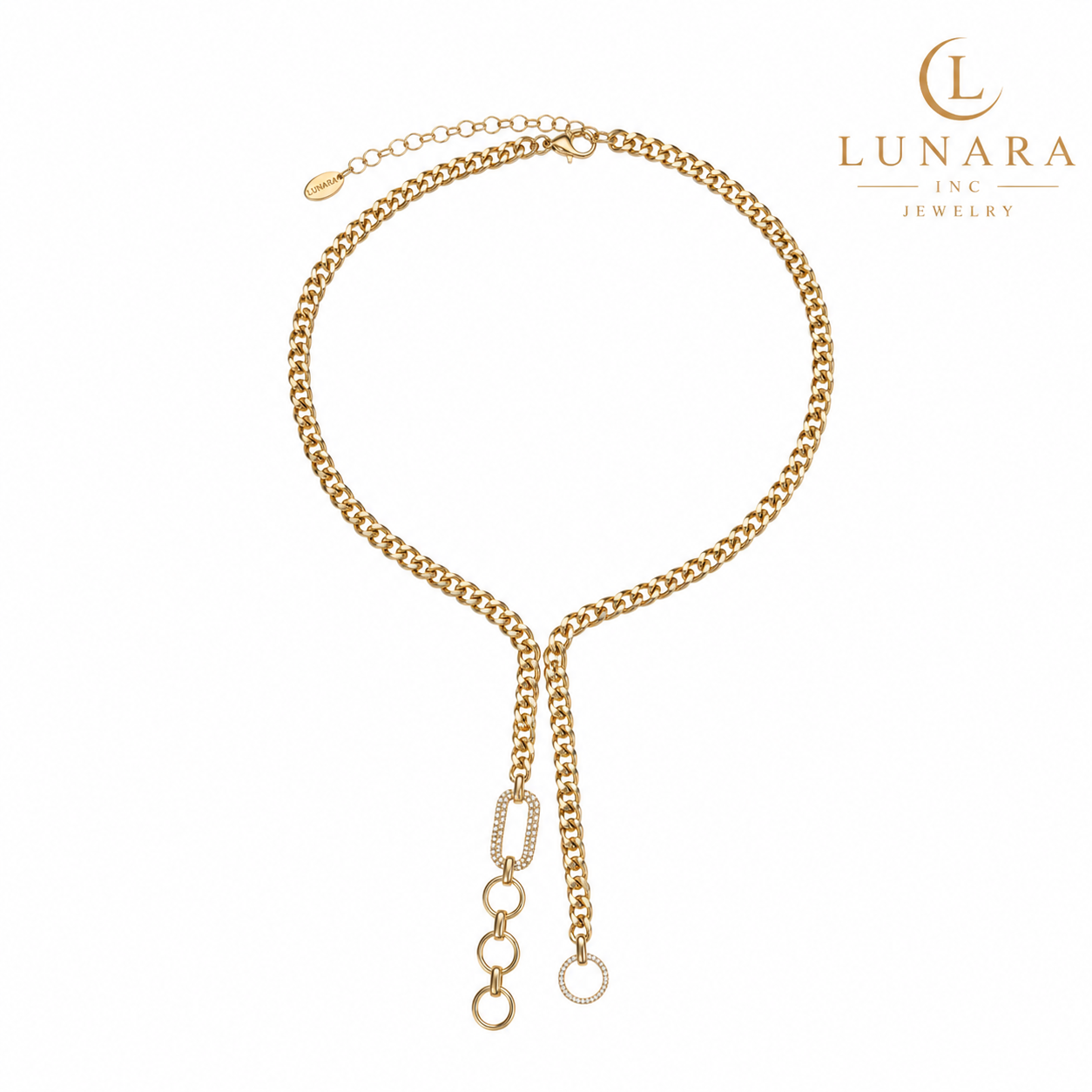 ✨ Golden Y Lariat Choker