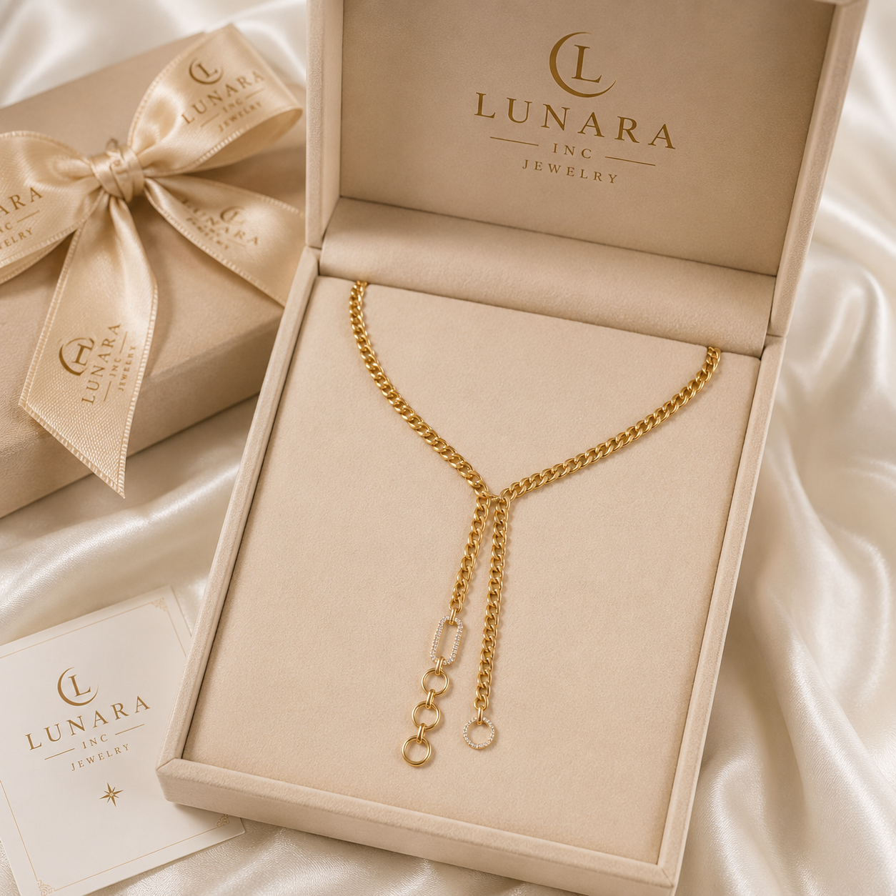 ✨ Golden Y Lariat Choker
