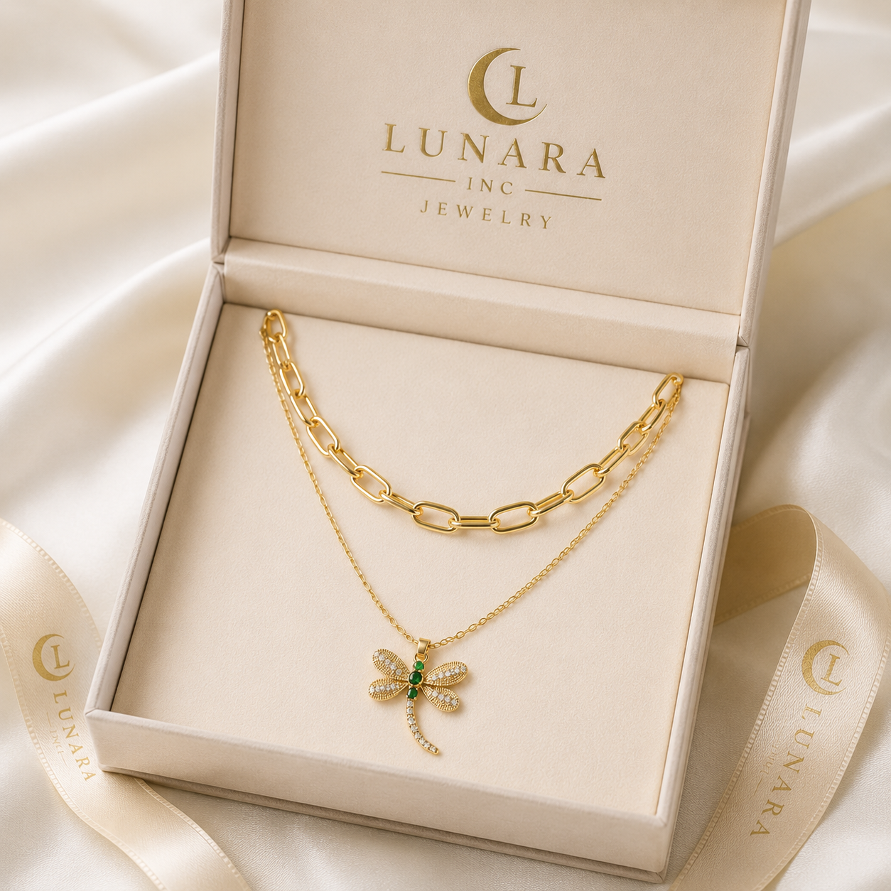 🦋 Dragonfly Layered Necklace