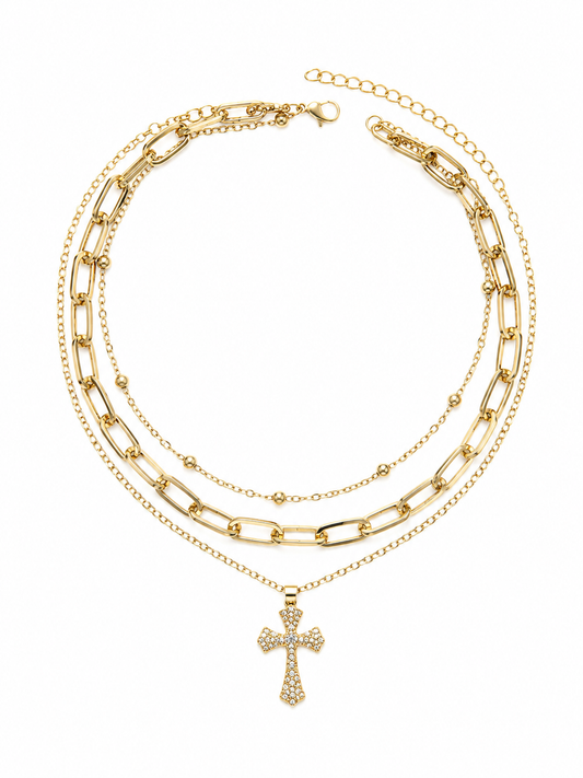 ✝️ Faith Triple Layer Necklace