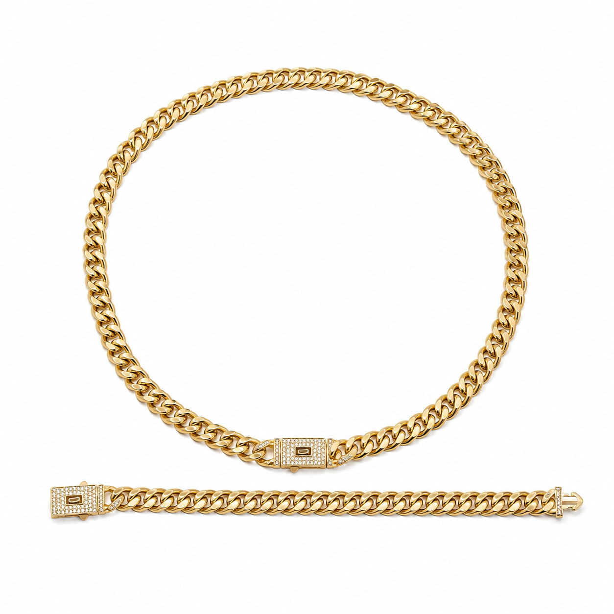 Lunara Luxe Cuban Chain Set
